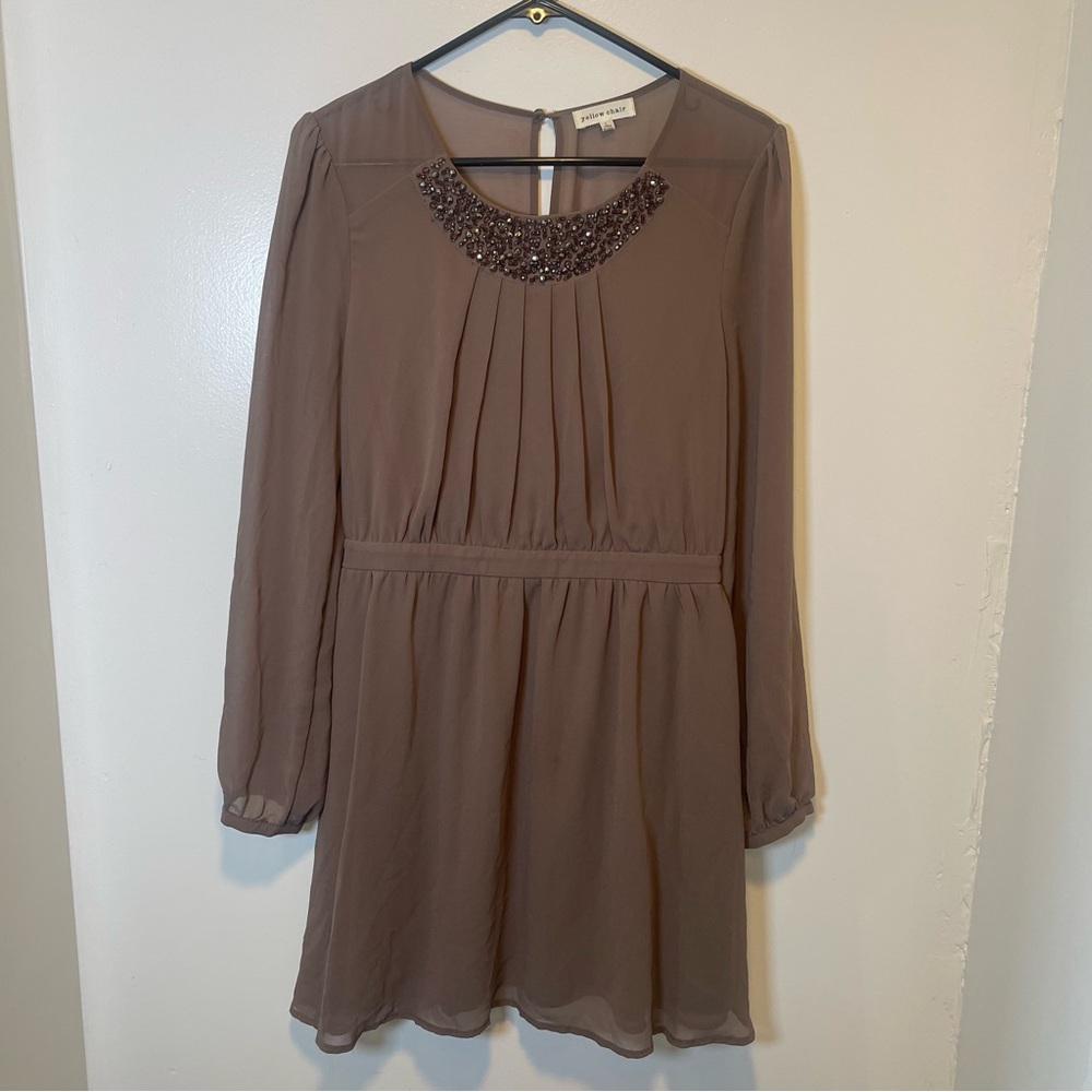 Bohme Statement Necklace Taupe dress size large
